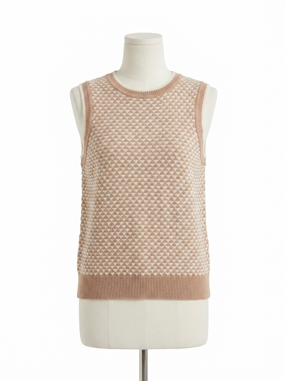 NEW VARLEY jenson stitch knit tank in light taupe